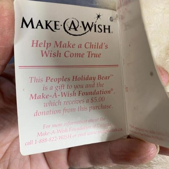 Vintage 1986 Gund Make A Wish Bear with Velvet Bo and Tags Read More - Picture 10 of 12